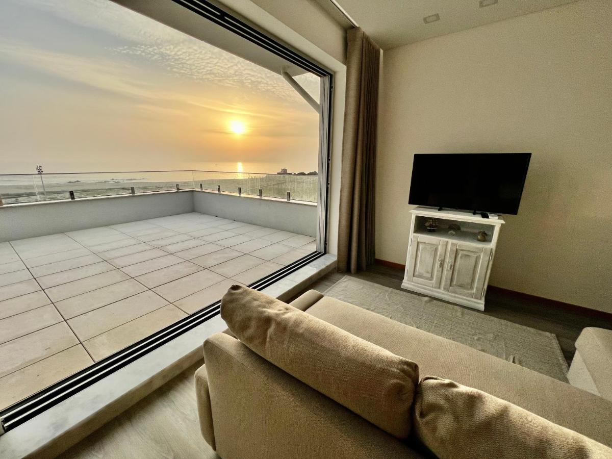 Povoa De Varzim-Sleeps4-Beachfront-Ac-Parking Exterior foto